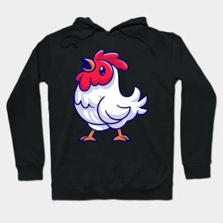 Cute Chicken Crowing Cartoon Hoodie